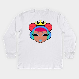 Rudie Queen Mascot Kids Long Sleeve T-Shirt